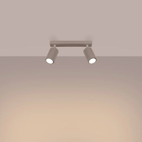 Listwa oświetleniowa 2-punktowa KARBON 2L taupe ryflowana SOLLUX  LIGHTING