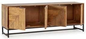 Szafka pod TV z litego drewna mango w naturalnym kolorze 160x58 cm Nereida – Marckeric