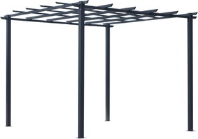 Outsunny Pawilon Różany Metalowy Pergola Łukowa Odporna na Warunki Pogodowe 3x3x2.3m | Aosom PL