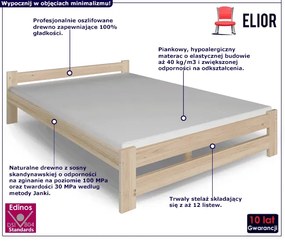 Sosnowe łóżko z materacem 120x200 Avox