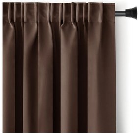 Brązowa zaciemniająca zasłona termiczna 140x245 cm Pleat – Restilo