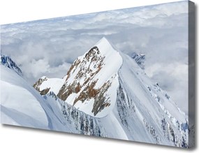 Duży obraz na płótnie Zamglone Szczyty Górskie