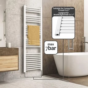 Grzejnik łazienkowy 1600 x 600 mm, biały