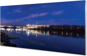 Panel Szklany Most i Stadion Narodowy Nocą
