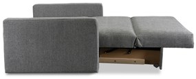 Fotel do Spania MILAN 2 Rozkładany Dwuosobowy Szary Nowoczesny