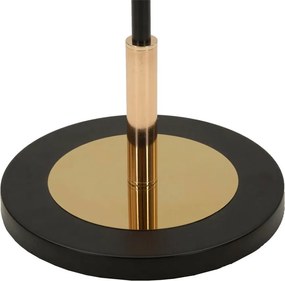 Biało-czarna lampa stojąca ze szklanym kloszem (wysokość 168 cm) Vintage – Mauro Ferretti