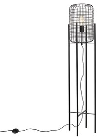 Industrialna lampa podłogowa czarna - Bliss Vefa