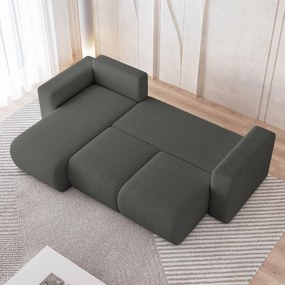Masseno Narożnik RINOVA z funkcją spania i pojemnikiem na pościel Narozniki L, Rozkładana sofa - Szary, QUELLE 92