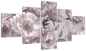 Obraz - Vintage kwiaty piwonii (125x70 cm)