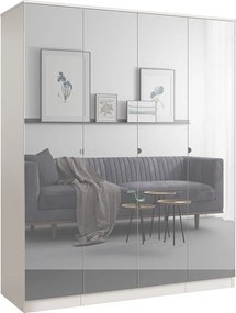 Szafa uchylna z lustrem Monza 4D 160 Kaszmir