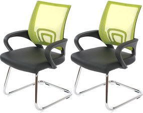 Krzesło konferencyjne Afragola (zestaw 2 sztuk),  Zielony