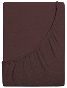 4Prześcieradło frotte Home Ideal ciemnobrązowe,180 x 200 cm, 180 x 200 cm