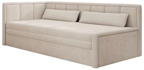 Sofa rozkładana z funkcją spania FULGEO beżowa lewa ELTAP