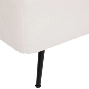 Pufa ze schowkiem, tapicerowana z efektem boucle, 100 x 40 x 48,5 cm