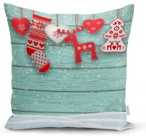 Zestaw 4 świątecznych poszewek na poduszki i bieżnika Minimalist Cushion Covers Winter Wonderland