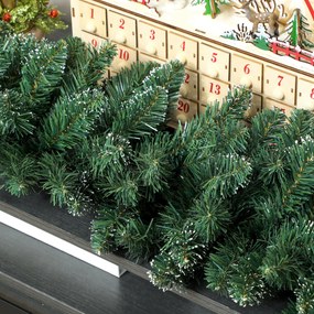 HOMCOM 2,7 m sztuczna girlanda świąteczna dekoracja z 216 zakończeniami, na schody i kominek, zielona | Aosom PL