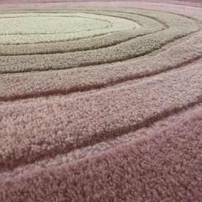 Fioletowy wełniany dywan tkany ręcznie 160x230 cm Puddle Ombre – Flair Rugs