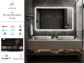 SMART LED lustro do łazienki z oświetleniem M1 + SmartScreen with Google TV
