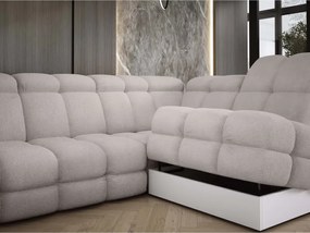 Narożnik TOLLO XL z elektryczną regulacją siedziska Prawostronny w tkaninie promocyjnej BUBBLE 03 WERSAL