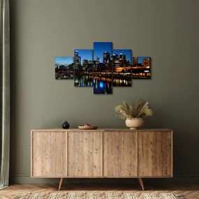Obraz nocy w Melbourne (125x70 cm)