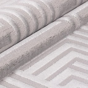 Dywan 3D nowoczesny Sahara Ornament szary 80 cm x 150 cm