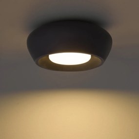 Nowoczesna Okrągła Czarna Lampa Sufitowa - Concerto
