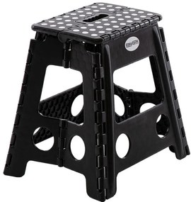 Składany Stołek Czarny Kuchenny Antypoślizgowy B1-N04