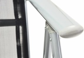 Komplet 4 krzesła aluminiowe Garth rozkładane ogrodowe czarne