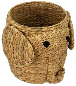 Dziecięcy kosz na zabawki z hiacyntu wodnego w naturalnym kolorze ø 30x35 cm Elephant – Compactor