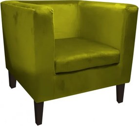 Fotel Monaco tkanina Welur : Kolor nogi - Venge, Kolor tkaniny - VELVET - BL75, Wysokość nogi - 15 cm