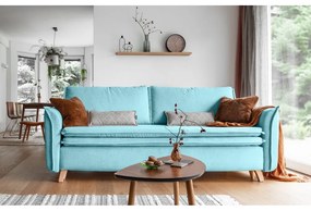 Jasnoniebieska rozkładana sofa 225 cm Charming Charlie – Miuform