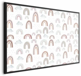 Plakat Tęcza po deszczu 30x21 cm z ramą czarną bez marginesu ARTGEIST B