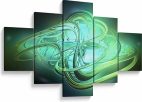 Obraz zielonej abstrakcji (125x70 cm)