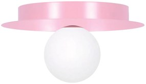 Różowa okrągła lampa sufitowa plafon - A678 G7-W95