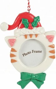 Ozdoba świąteczna ramka na zdjęcie BEST FRIEND 12 cm, kot