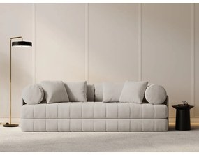 Beżowa aksamitna rozkładana sofa 206 cm Kemi – Cosmopolitan Design