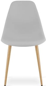 Szare minimalistyczne krzesło metalowe S0-D59