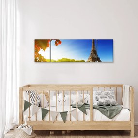 Obraz - jesień w Paryżu (170x50 cm)