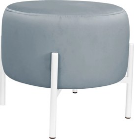 Pufa OLA loft ławka podnóżek metal : Kolor Stelaża - Biały, Kolor tkaniny - VELVET - BL06, Typ tkaniny - Velvet