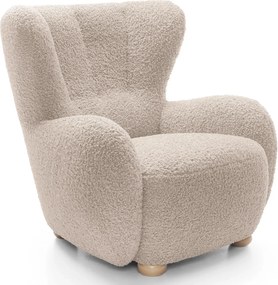 Beżowy fotel skandynawski baranek L1-F35