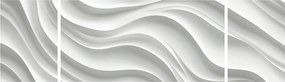 Obraz - 3D białe fale (170x50 cm)