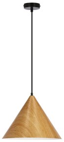 Brązowa lampa wisząca z metalowym kloszem ø 32 cm Dunca – Candellux Lighting