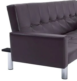 Rozkładana sofa Nesma 2X z podłokietnikami -  brązowa