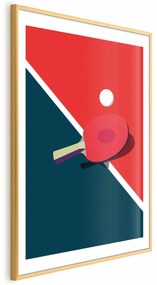 Plakat Tenis stołowy 29,7x42 cm z ramą złotą z marginesem ARTGEIST B