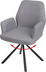 Obrotowe krzesło do jadalni MCW-H71,  jasnoszary