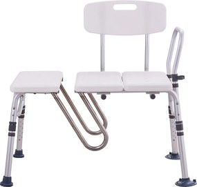 Krzesło Do Pryszniców SucceBuy, Krzesło Przenoszące Do Wanny, Regulowalne Krzesło Do Pryszniców, Maks. Obciążenie 181 kg