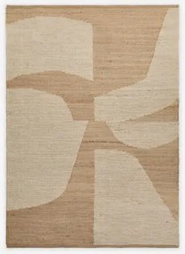 Alfombra Zewnętrzna Prostokątna Z Juty I Bawełny Meira Kolory Naturalne & 230x160 Cm - Sklum