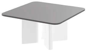 Stolik kawowy DIVERSO 80x80 szary mat/biały mat HUBERTUS