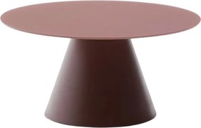 Okrągły stolik ze szklanym blatem w kolorze terakoty ø 80 cm Wilshire – Kave Home