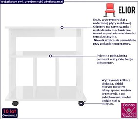 Biały kontener biurkowy z połyskiem M9-H35